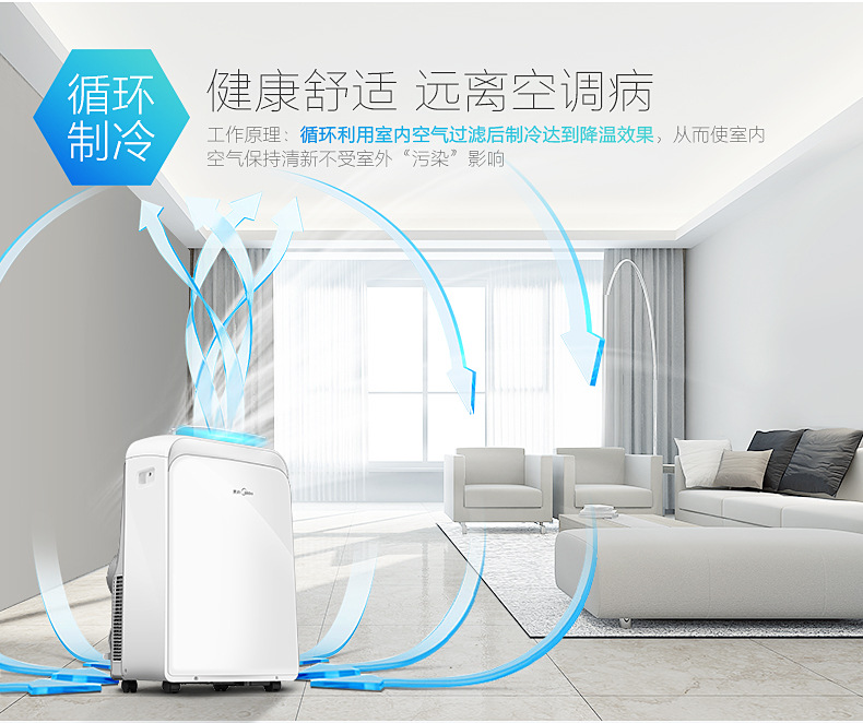美的KY-35/N1Y-N1移动空调参数风量/噪音/电压